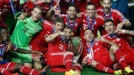 Bayern players celebrate