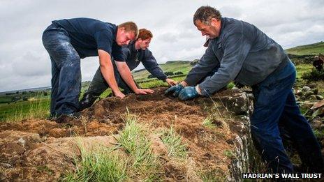 Stonemasons on Hadrian's Wall