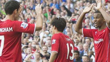 Cardiff City Peter Whittingham and Frazier Campbell