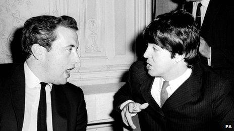 Sir David Frost with Sir Paul McCartney in 1965