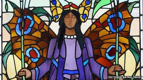 Angel stained glass