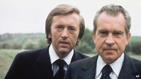 Sir David Frost with former US President Richard Nixon