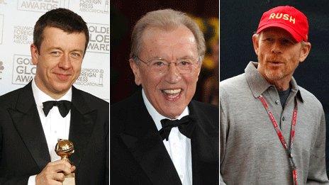 Peter Morgan, Sir David Frost and Ron Howard