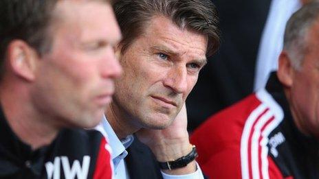 Michael Laudrup watches the Swans win at West Brom