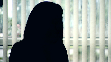 Victim in silhouette