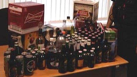 The alcohol was seized from underage drinkers at the Copperfest music festival