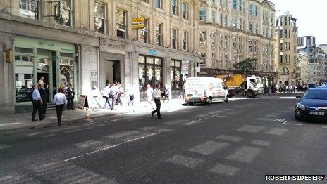 A view of the "hot spot" on Eastcheap, London