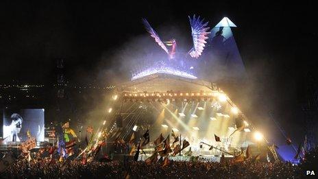 Pyramid Stage at Glastonbury 2013