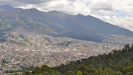 View of Quito in July 2013