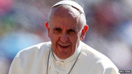 Pope Francis at the Vatican on 4 September 2013