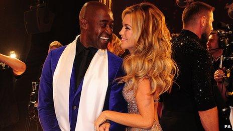 Patrick Robinson and Abbey Clancy on the Strictly red carpet this week