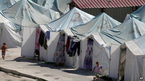 Syrian refugees camp in Yayladagi, Turkey