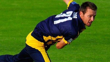 Michael Hogan in one-day action for Glamorgan