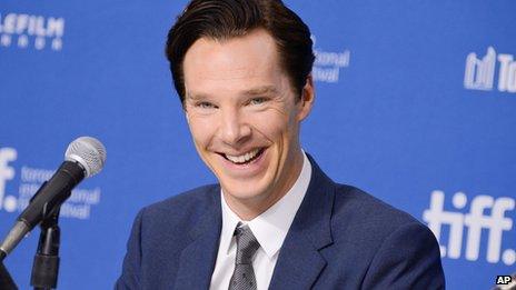 Benedict Cumberbatch at the press conference for The Fifth Estate in Toronto