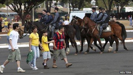 Police presence in Brasilia