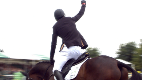 Jonathan Paget wins the Burghley horse trials