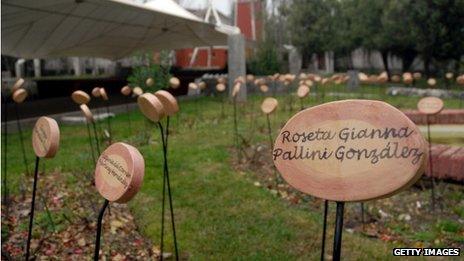 The rose garden at the former torture centre at Villa Grimaldi