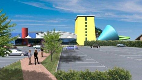 Artists impression of waterpark