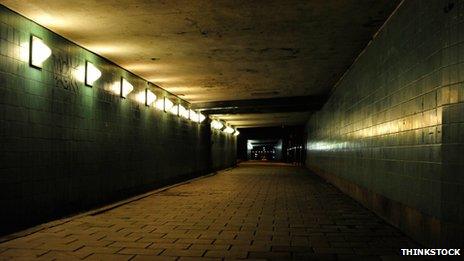 Dark underpass