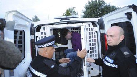 Arrest made at Smithy Fen in Cambridgeshire