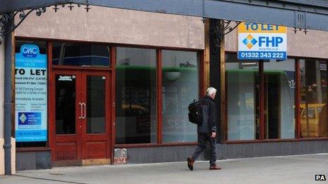 Empty shops in Derby