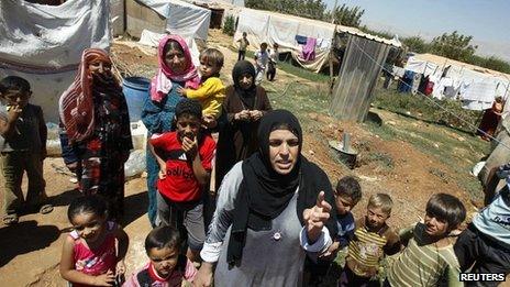 Refugees in the Bekaa valley, Lebanon