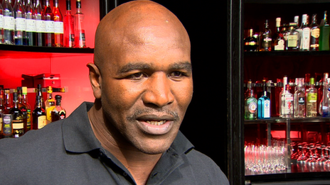 Former world heavyweight champion Evander Holyfield