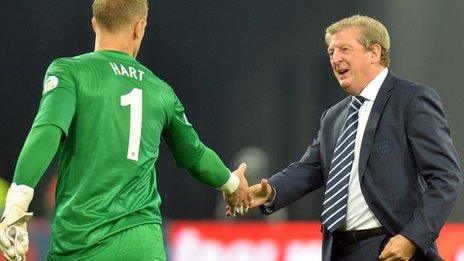 Joe Hart and Roy Hodgson