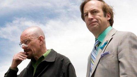 Bryan Cranston and Bob Odenkirk in Breaking Bad