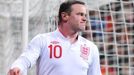 England striker Wayne Rooney