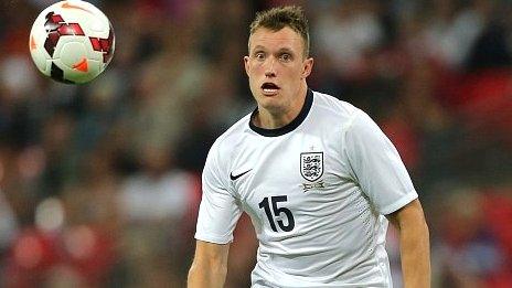 Phil Jones on England duty