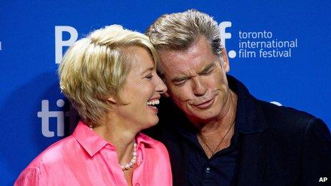 Emma Thompson and Pierce Brosnan