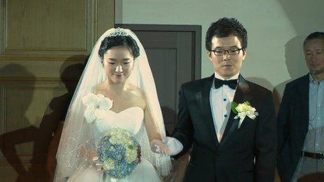 Kim Dae-soon has just gotten married in South Korea