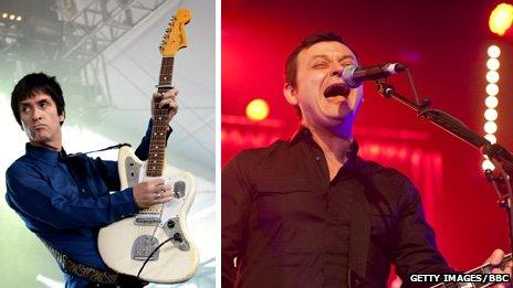 Johnny Marr and James Dean Bradfield of Manic Street Preachers