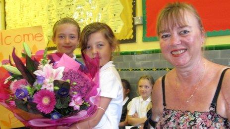 Karin Williams on her return to Rhoose Primary School