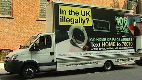 Home Office 'go home' van