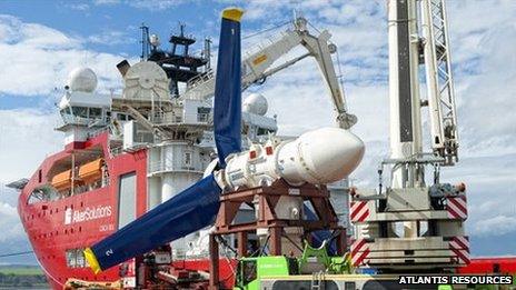 AR1000 turbine. Pic courtesy of Atlantis Resources Corporation