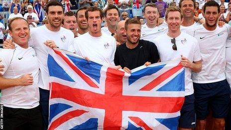 Great Britain celebrate