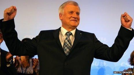 CSU leader and Bavarian Prime Minister Horst Seehofer