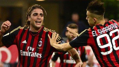 AC Milan strikers Alessandro Matri and Stephan El Shaarawy