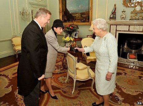 Queen meeting Australian High Commissioner and his wife in March 2013