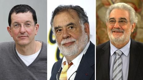 Antony Gormley, Francis Ford Coppola, Placido Domingo