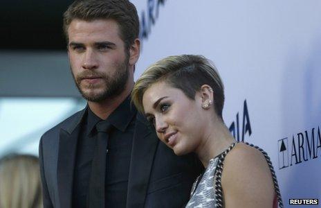 Liam Hemsworth and Miley Cyrus