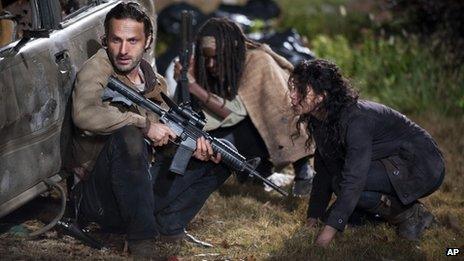 Andrew Lincoln, Danai Gurira and Melissa Ponzio