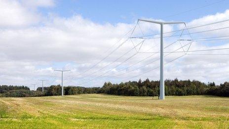 Artist's impression of a T-pylon