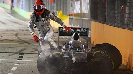 Michael Schumacher at the Singapore GP