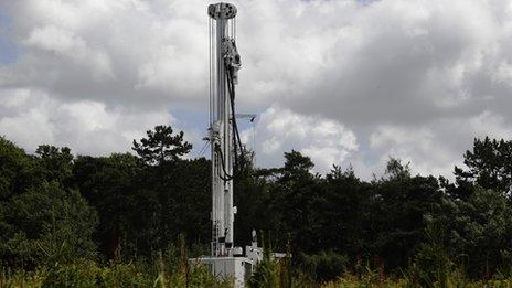 Drilling rig in Balcombe