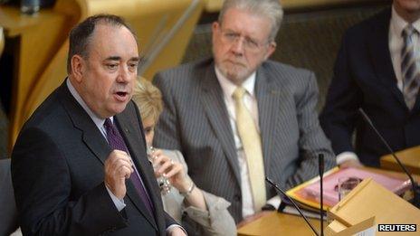 Alex Salmond during independence debate