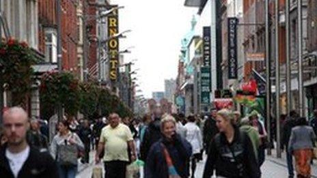 Shoppers in Dublin