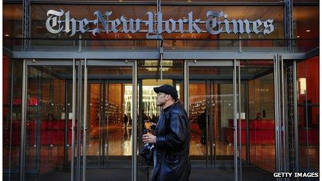 New York Times exterior